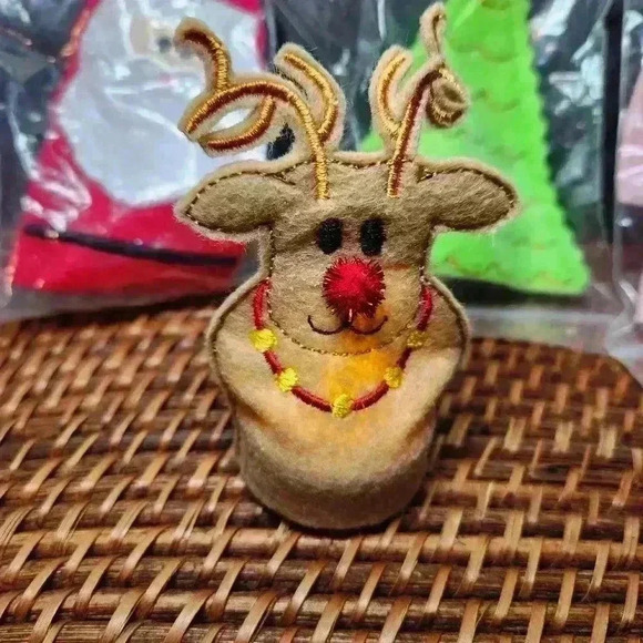 Christmas Tealight Candle Covers, Holiday Home Decor, Fabric  Set Of 4 - Picture 2 of 7